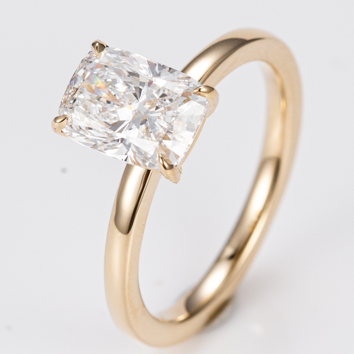 Elongated Cushion Diamond Ring
